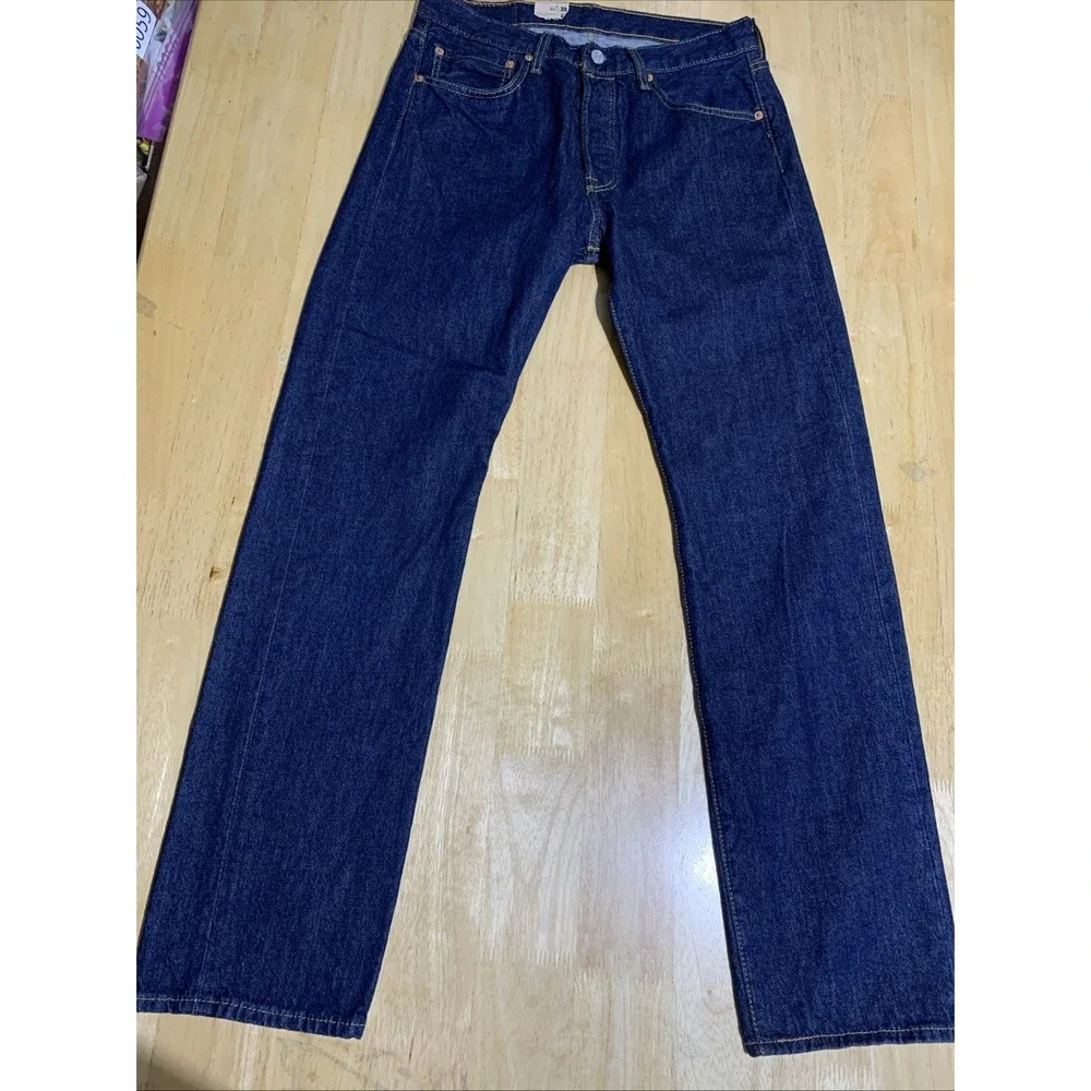 Levi's 501 Jeans Men's 31X32 Original Fit Straight Leg Dark Wash Button Fly